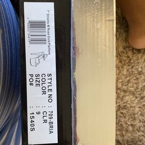 Brand new size 9 7” stiletto with rose gold platform